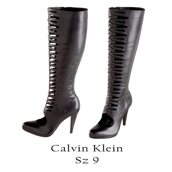 Calvin Klein Shoes - Sz 9 Calvin Klein Brielle Leather Boots